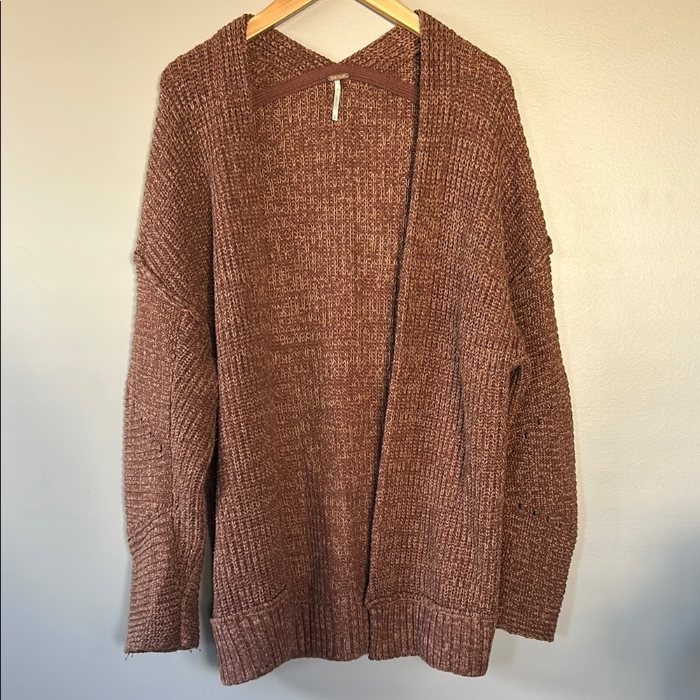 Free People High Hopes Oversized Chunky Knit Cardigann Sweater Sz XS